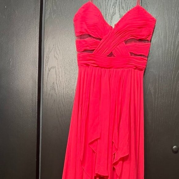 Cache Fuchsia Sweetheart High-Low Formal Dress SIZE 10 - Picture 3 of 13